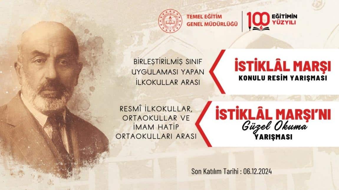 İstiklal Marşının Kabulü ve Mehmet Akif Ersoy'u Anma Günü kapsamında düzenlenecek olan 